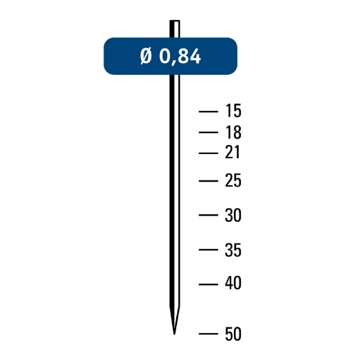 Afbeeldingen van Hewitool pins P8 - 18mm staal galva (0.84mm - 14000st) - FRP8180000