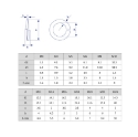 Afbeeldingen van Veerring Din 127B M4 (4.1x7.6x0.9) verzinkt