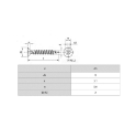 Afbeeldingen van Houtschroef Pozidrive PZ2 met kopboring voor afdekkap 4.5x50 verzinkt