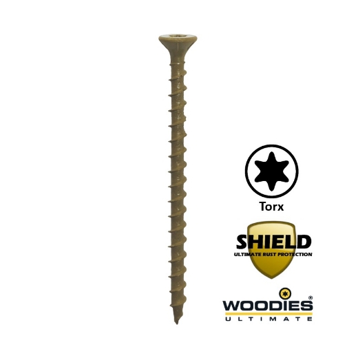 Afbeeldingen van 200st. Woodies® Ultimate houtschroef voldraad Torx TX20 met verzonken kop 3.5x20 shield