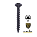 Afbeeldingen van Woodies® Ultimate Blackline houtschroef Torx TX20 met cilinderkop 5x30 shield zwart