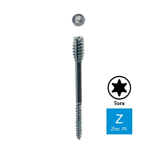 Afbeeldingen van Afstandschroef Torx TX25 zonder kop 6x60 Zn