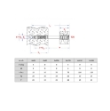 Afbeeldingen van Afstandschroef Torx TX25 zonder kop 6x60 Zn