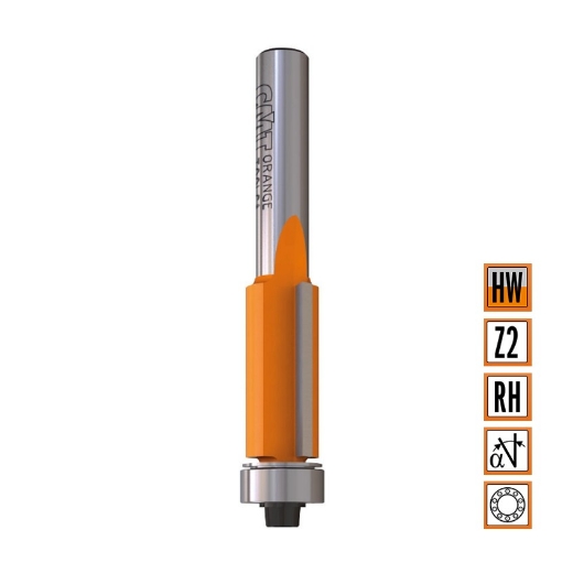 Afbeeldingen van CMT Uitloopfrees met kogellager D=12.7x25.4mm L=71mm S=8mm Z2 HW - 906.227.11