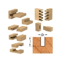 Afbeeldingen van CMT Groeffrees met rechte snijkoppen D=4x10mm L=50mm S=8mm Z2 HWM - 911.040.11