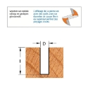 Afbeeldingen van CMT Groeffrees met rechte snijkoppen D=15x31.7mm L=66mm S=8mm Z2 HW - 912.150.11