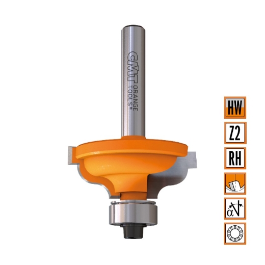 Afbeeldingen van CMT Profielfrees met kogellager D=34.2x13mm R=4.8 L=55mm S=8mm Z2 HW - 946.325.11