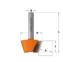 Afbeeldingen van CMT Afkantfrees D=24x14mm 15° L=46mm S=6mm Z2 HW - 703.240.11