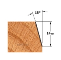 Afbeeldingen van CMT Afkantfrees D=24x14mm 15° L=46mm S=6mm Z2 HW - 703.240.11