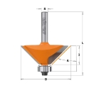 Afbeeldingen van CMT Afkantfrees met kogellager D=19x11.5mm 15° L=55mm S=6mm Z2 HW - 736.130.11