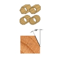 Afbeeldingen van CMT Afkantfrees met kogellager D=22.2x10mm 25° L=55mm S=6mm Z2 HW - 736.190.11