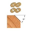 Afbeeldingen van CMT Afkantfrees met kogellager D=31.7x9.5mm 45° L=53mm S=6mm Z2 HW - 736.280.11