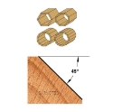 Afbeeldingen van CMT Afkantfrees met kogellager D=45x18mm 45° L=60mm S=6mm Z2 HW - 736.420.11