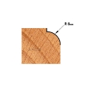 Afbeeldingen van CMT Holle radiusfrees zonder opstaande kant D=28.6x12.7mm R=8 L=54mm S=6mm Z2 HW - 738.285.11