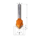 Afbeeldingen van CMT V-groef frees 90° voor alucobond D=23.5mm I=11mm 90° L=60mm S=8mm Z2 HW - 915.001.11