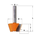 Afbeeldingen van CMT Afkantfrees zonder kogellager D=24x14mm 15° L=46mm S=8mm Z2 HW - 903.240.11