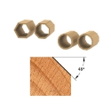 Afbeeldingen van CMT Afkantfrees met kogellager D=31.7x9.5mm 45° L=53mm S=8mm Z2 HW - 936.280.11