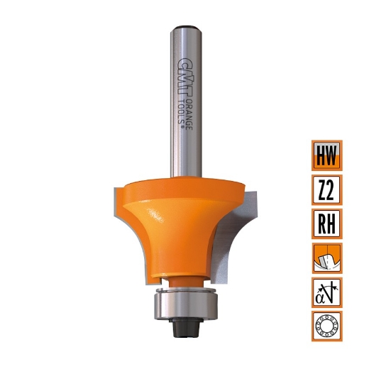 Afbeeldingen van CMT Kruishoutverbindingsfrees prof. C D=28x19mm R=10 L=61mm S=8mm Z2 HW - 955.308.11F