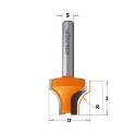 Afbeeldingen van CMT Kruishoutverbindingsfrees prof. B D=22x19mm R=10 L=51mm S=8mm Z2 HW - 955.307.11F