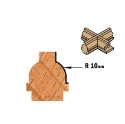 Afbeeldingen van CMT Kruishoutverbindingsfrees prof. C D=28x19mm R=10 L=61mm S=8mm Z2 HW - 955.308.11F