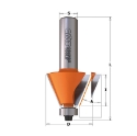 Afbeeldingen van CMT Afkantfrees met geleidelager D=24.5x22mm L=71.1mm S=8mm Z2 HW - 957.103.11