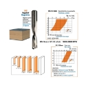 Afbeeldingen van CMT 5-delige negatieve spiraalfrezen D=4 6 8 10 12mm S=8mm Z2 HWM - 192.000.01