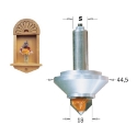 Afbeeldingen van CMT 3-D graveerfrees met kogellager & aluminium geleider D=44.5mm S=8mm HW - RCS-BIT8