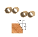 Afbeeldingen van CMT Afkantfrees met kogellager D=38.5x22mm 30° L=71mm S=12mm Z2 HW - 957.501.11