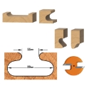 Afbeeldingen van CMT Handgreepfrees D=29x20mm L=60mm S=8mm Z2 HW - 955.105.11