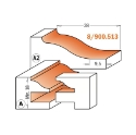 Afbeeldingen van CMT 3-delige keukendeurfrezenset profiel A2 S=12mm Z2 HW - 900.513.11