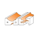 Afbeeldingen van CMT 3-delige keukendeurfrezenset profiel A S=12mm Z2 HW - 900.518.11