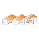 Afbeeldingen van CMT 3-delige keukendeurfrezenset profiel B S=12mm Z2 HW - 900.522.11