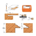 Afbeeldingen van CMT 3-delig glaspaneelfrezenset D=31.75x25.4mm S=12mm Z2 HW - 955.803.11