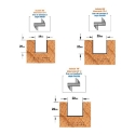 Afbeeldingen van CMT 3 delige frezenset in pvc kistje HW - S174.003.01