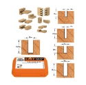 Afbeeldingen van CMT 5-delige frezenset in pvc kistje S=8mm Z2 HW - S911.005.02