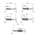 Afbeeldingen van CMT 5-delige frezenset in pvc kistje S=8mm Z2 HWM - 600.005.01