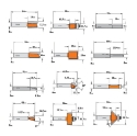 Afbeeldingen van CMT 15-delige bovenfrezenset in oranje opbergkoffer S=8mm Z2 HW - 900.001.00