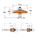 Afbeeldingen van CMT 3-delige kleine keukendeurfrezenset S=8mm Z2 HW - 900.024.11