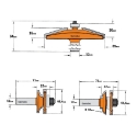 Afbeeldingen van CMT 3-delige keukendeurfrezenset profiel B2 S=12mm Z2 HW - 900.512.11