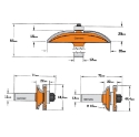 Afbeeldingen van CMT 3-delige keukendeurfrezenset profiel D S=12mm Z2 HW - 900.516.11