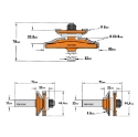 Afbeeldingen van CMT 3-delige keukendeurfrezenset profiel D S=12mm Z2 HW - 900.521.11