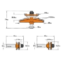 Afbeeldingen van CMT 3-delige keukendeurfrezenset profiel B S=12mm Z2 HW - 900.522.11