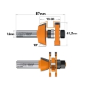 Afbeeldingen van CMT 2-delige verstelbare profiel- en conterprofielfrezenset D=41.2mm 18° L=87mm S=12mm Z2 HW - 900.624.11