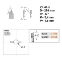 Afbeeldingen van CMT Afkortzaag voor massief hout 254x30x2.4mm Z48 HW - 294.048.10M