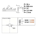 Afbeeldingen van CMT Afkortzaag voor massief hout 200x30x3.2mm Z36 HW - 285.036.08M