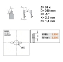 Afbeeldingen van CMT Afkortzaag voor massief hout 260x30x2.5mm Z80 HW - 294.080.11M