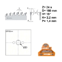 Afbeeldingen van CMT Contractor universele zaag voor hout & OSB 160x20x2.2mm Z24 HW - K16024H-X10