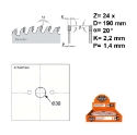 Afbeeldingen van CMT Contractor universele zaag voor hout & OSB 190x30x2.2mm Z24 HW - K19024M-X10