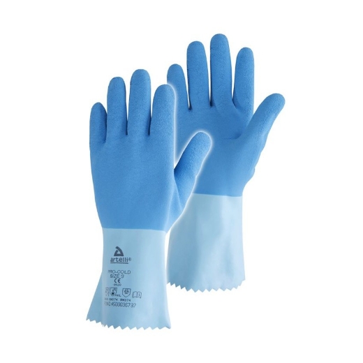 Afbeeldingen van Artelli chemisch bestendige handschoen Pro-cold Latex, maat 7 - 1010108001