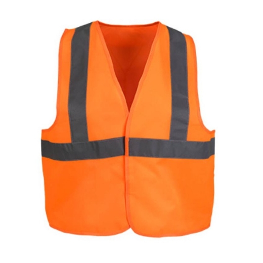 Afbeeldingen van Busters oranje fluorescerende vest/gilet met reflecterende banden maat S/M - 1029614004